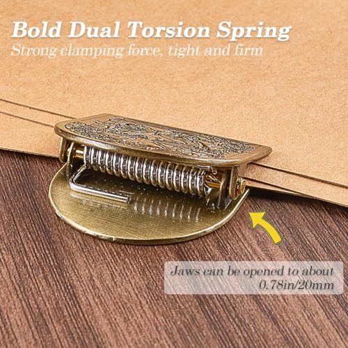 CRASPIRE Travelers Notebook Clip Metal Book Bill Binder Clips Holder Alloy Antique Bronze Vintage Butterfly Decorative Travelers for TN Travelers Art Journaling Reading Decoration Accessories