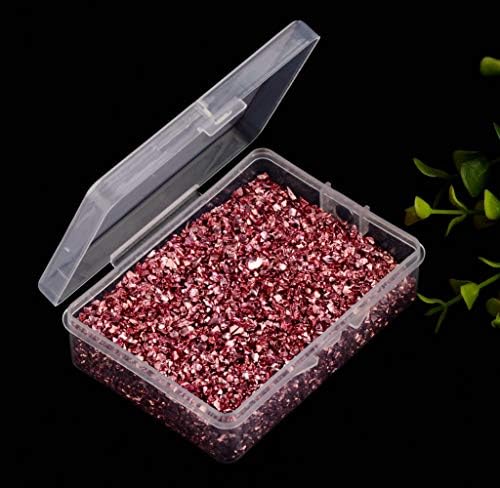 Crushed Glass Irregular Metallic Chips Sprinkles Chunky Glitter Light Pink 100g 2-4mm for Nail Arts Craft DIY Vase Filler Epoxy Resin Mold Scrapbooking Jewelry Making Decoration (Light Pink, 2-4mm)