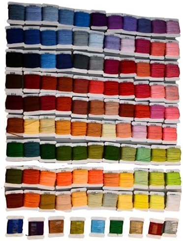 Embroidery Floss Kit 108 Colors on Plastic Bobbins, Cross Stitch