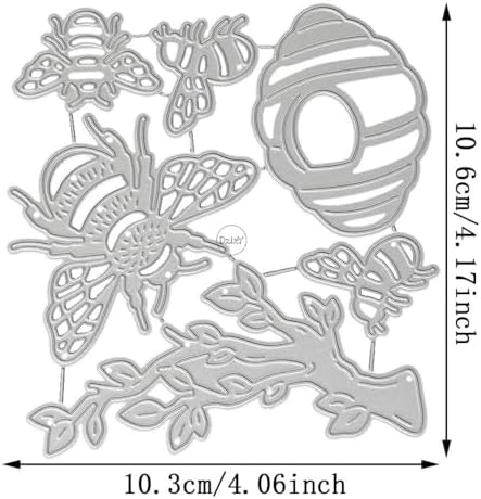 Bees Tree Branches Beehive Metal Cutting Dies for Card Making