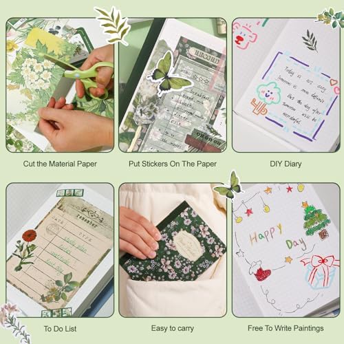 miikoul Vintage Scrapbooking Supplies Kit for Teen Girl Kid Women Diy Gift