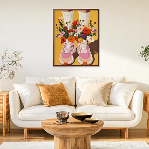 Paint by Numbers Kit for Adults, Sneakers DIY Painting Kit, 16x20 Inch
