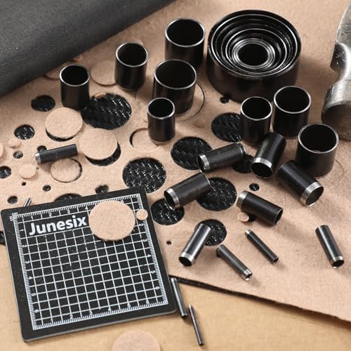 Leather Circle Cutter Tool Set 31 Pcs Circle Punch Tools 1-25mm 30 35 40 45 50 55mm Round Leather Cutting Dies for DIY Craft