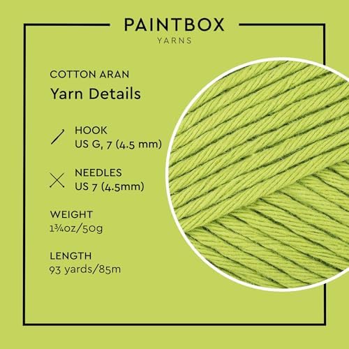 Paintbox Yarns 100% Cotton Aran Yarn 1.76oz / 50g, 93yds / 85m