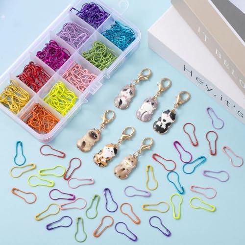 306 Pcs Stitch Markers, Metal Stitch Markers for Crocheting, Metal Safety Pins for Knitting and Crocheting