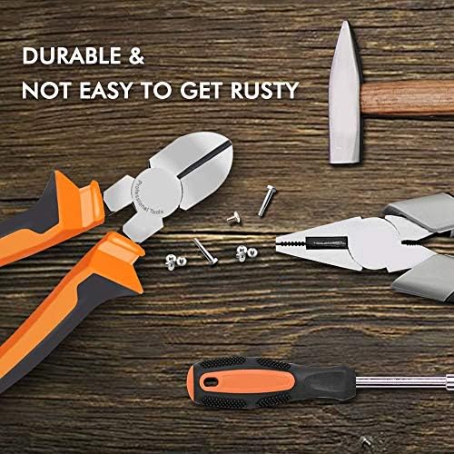 6" Wire Cutters Heavy Duty Diagonal Pliers for Cutting Wires Craft | Side Cutters for Artificial Flowers, Crafting, Chicken Wire, Orange