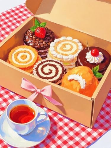 ZRIZQ Paint by Numbers Kit for Adults Beginner,Dessert,16x20