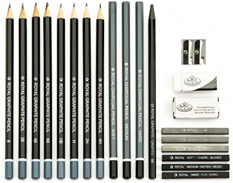 Royal & Langnickel RART-200 Essentials Sketching Pencil Set, 21-Piece