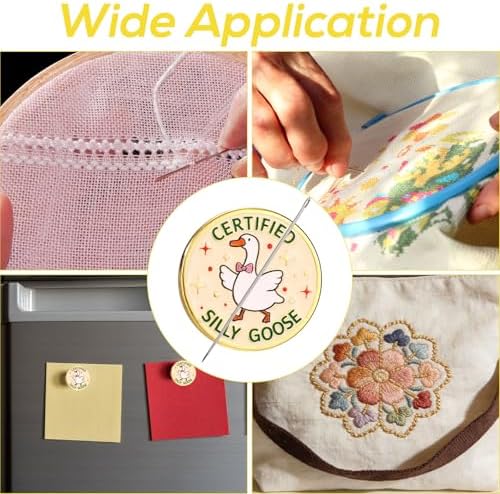 Silly Goose Magnet Needle Minder, Funny Cross Magnetic Needleminder Pin Holder Keeper for Sewing Embroidery Needlework Gift Accessories