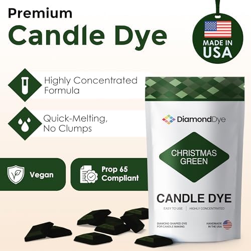 Christmas Green Candle Dye Chips, Soy & Paraffin Candle Making, 10 Pack