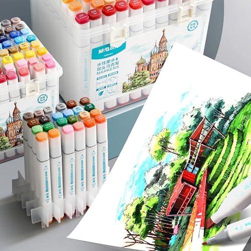 M&G Fine & Broad Dual Tip Art Markers, 24 Colors Water-Based Art Markers,Stocking Stuffers,Christmas Gift Idea for artists -Art Supplies