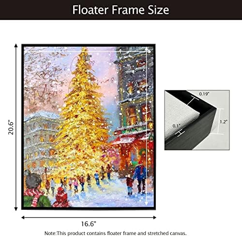 16"x20" Aluminum Canvas Frame with 9/10" Thickness Blank Stretched Canvas for DIY Oil Painting (Black)（2 Canvas+2Frames）