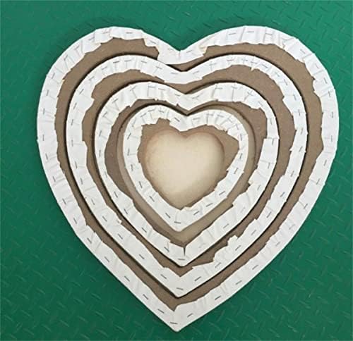 1 Pack Artist Blank Canvas, 20cm Stretched Canvas Frames Panel Board, Heart Art Board for Acrylic Oil Painting