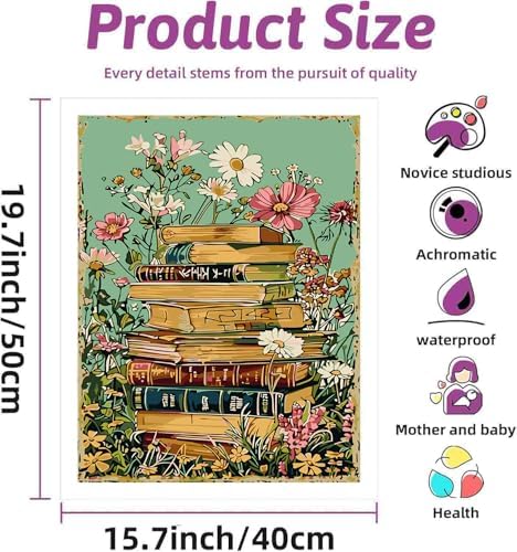 DYAIANGMU Book Paint by Numbers Kit for Adults Beginners 19.6X15.7inch