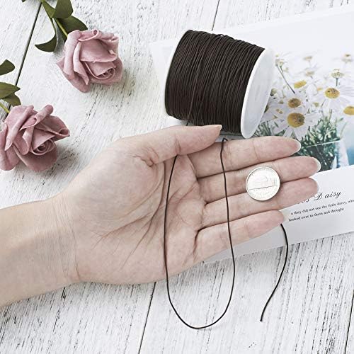 Elecrelive 100 Yards 0.8mm Coconut Brown Nylon Cord String Macrame Rope