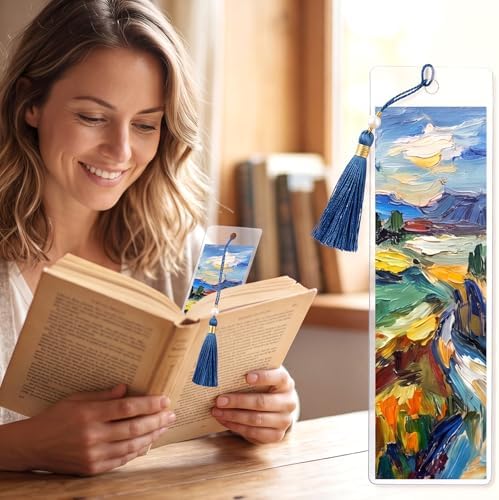 60 Pack Clear Bookmark Sleeves, 5.7 x 1.81in Bookmark Holders with Hole