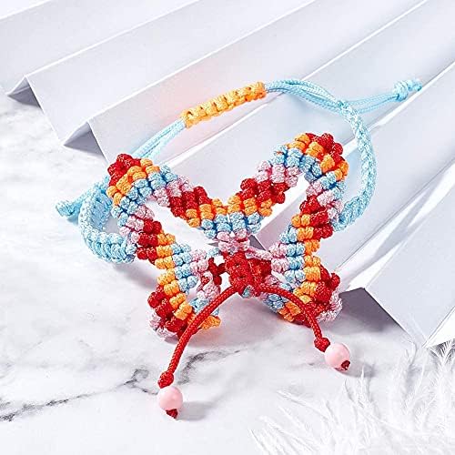 150 Yards Braided Nylon Cord Chinese Knotting Cord 0.5mm Red String for Bracelet, Nylon Beading Thread for Kumihimo Necklace Jewelry Tassels Craft