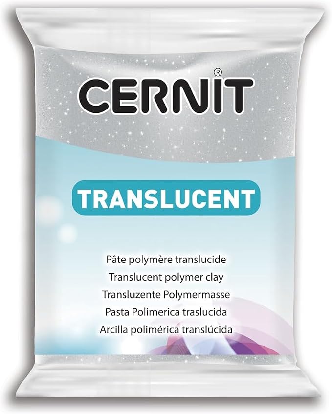 CERNIT Transparant Clay 56g, Translucent White, 7 x 5.5 x 1.5 cm