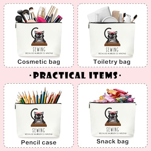 Cute Cat Makeup Cosmetic Bag, for Quilters & Crafters (008)