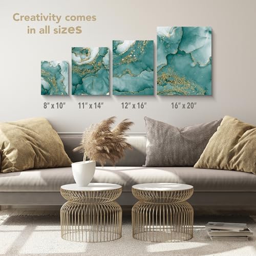 ArtSkills Stretched Canvas for Painting, 8x10 Canvas, 4-Pack Framed | Blank Canvas, Premium Wood Frame, Painting Supplies for Artists