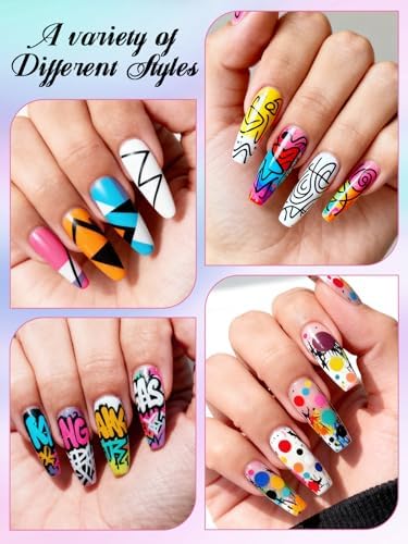 12 Color 0.7MM Nail Art Pens Set Kalolary 3D Nail Polish Pens Quick Drying
