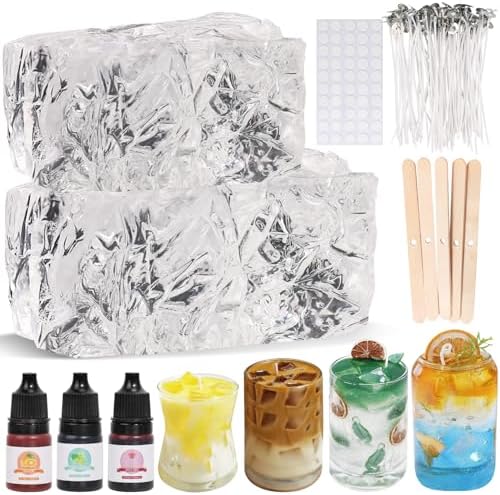 Blingfun 3.3LB Jelly Wax for Candle Making– Clear Gel Wax with High Transparency, Long Burning Time – DIY Scented Candles, Dried Flower, Ocean & Decorative Crafts