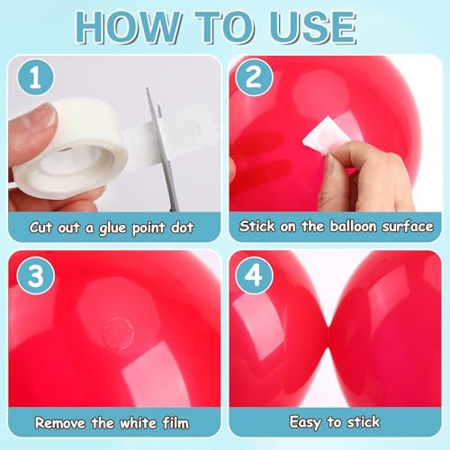 UPINS 800Pcs Glue Points Dots 15mm Removable Balloon Glue Adhesive Dots