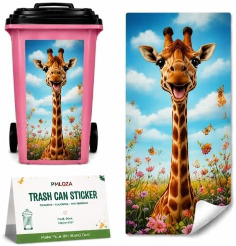 Creative Trash Can Sticker with Colourful Cartoon Waterproof Self-Adhesive