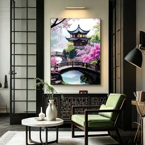 PHANTASYART Cherry Blossom Diamond Art Kits for Adults12x16in