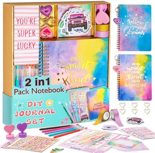 OIHEW 200+ PCS DIY Journal Kit for Teen Girls, Gifts for 6-14 Year Old Girl | DIY Memories of Happy Meaningful Day | Birthday Gifts Idea | Loved by 6-12 Year Old Girls | More Fun Included Items