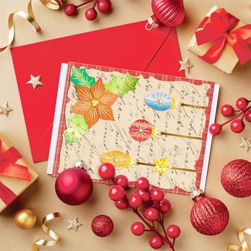 Lapoo Christmas Metal Cutting Die for Scrapbooking, 3D Backgrounds Frame Cutting Dies DIY Album Card Making Decor Paper Metal Die Cuts Party Wedding Decorations (Trees & Lights 5.7 x 4.3 in)