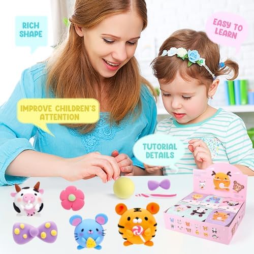 LOUFOR Air Dry Clay Kit -12 Animals Modeling Clay for Kids Arts and Crafts