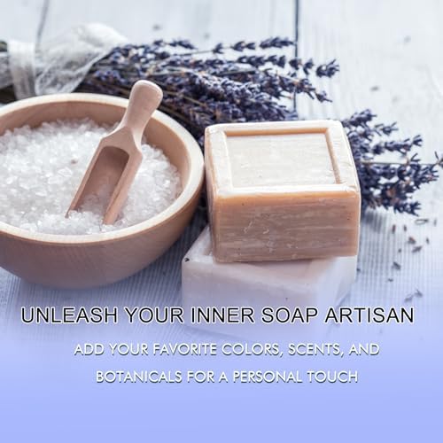 EDSRDRUS 15 Ounces Glycerin Soap Base - Scented Melt and Pour Soap Base for DIY Crafting, Easy to Cut, Vegan and Natural, Moisturizing and Gentle on Skin, Perfect for Soap Making Supplies (Lavender)