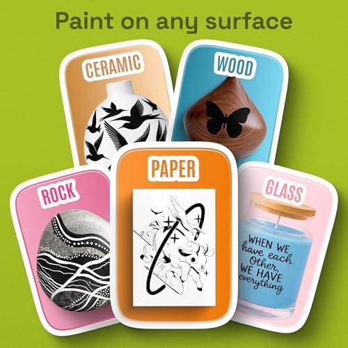 ARTISTRO Black Paint Pens - Extra-Fine Tips - Set of 5