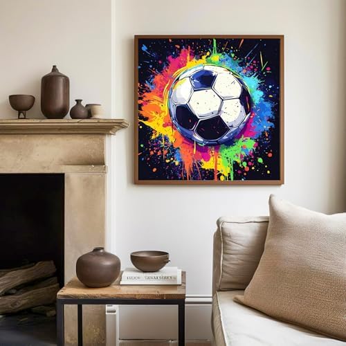 Soccer Paint by Numbers Kit for Kids, 8x8 inch