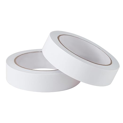 1" 2 Rolls Double Sided Adhesive Sticky Tape for Arts, DIY, Crafts, Photography, Scrapbooking, Card Making, Gift Wrapping, Office School Stationery Supplies, Home Supplies(Width: 25 mm)