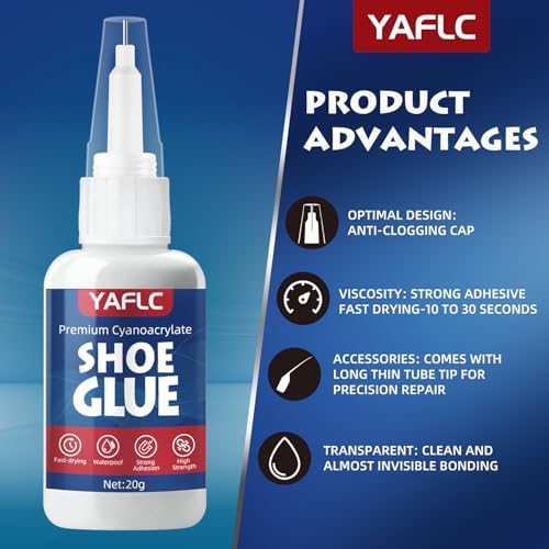 Shoe Glue Sole Repair, Super Glue for Shoes Heavy Duty 40g