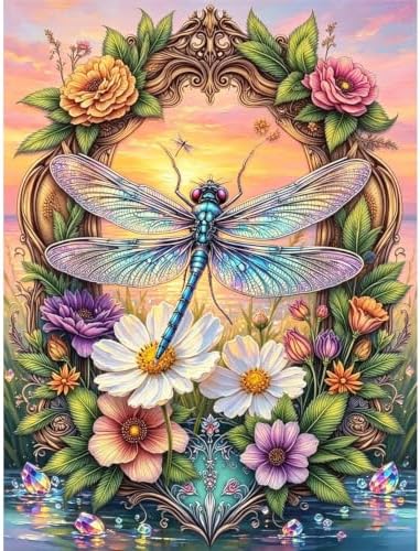 bleihum Dragonfly Diamond Art Kits for Adults Gem Art 12x16inch