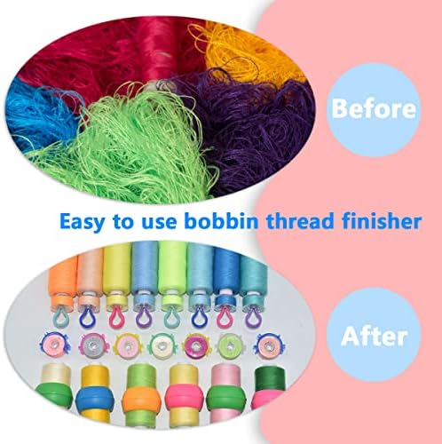 142 Pcs Bobbin Thread Organizing Clips, 70 Bobbin Holder Clips Color Thread Clips Holder, 32 Silicone Holder Bobbin Holders, 40 Bobbin Thread Holders for Quilting Sewing Machine Spool Organizing