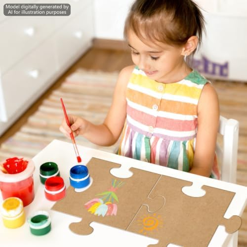 8.5x8.9'' Large Kraft Blank Puzzle Pieces Oversize Puzzles(40Pcs Kraft)