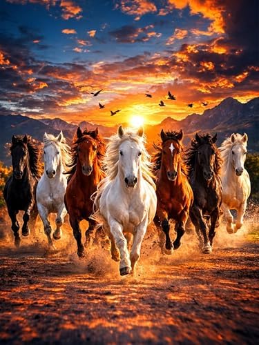 Xylogist Horse Diamond Art Kits for Adults, 5D Diamond Painting Horse
