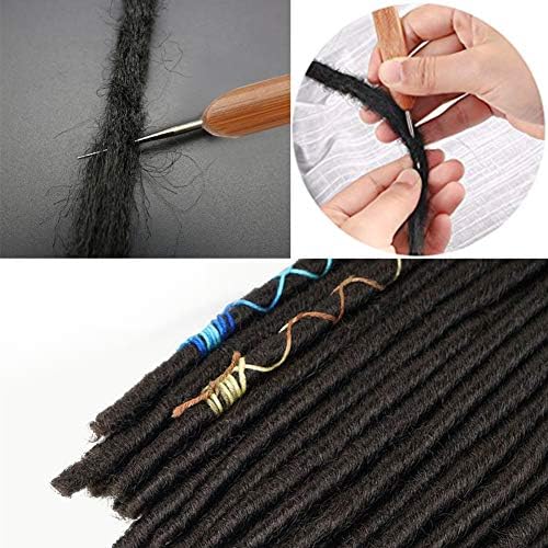 52 Pcs Dreadlock Crochet Hook Set Crochet Needles for Hair Knitting Needle