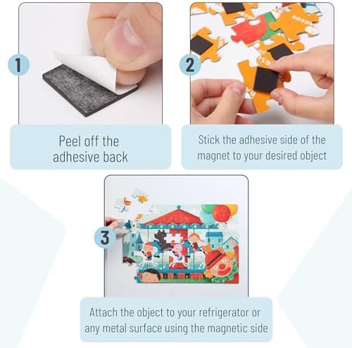 Mr. Pen- Self Adhesive Magnet Square, 120 pcs, Flexible and Extra Thin