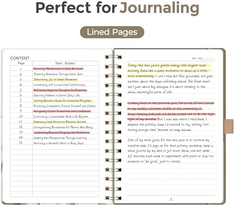 AHGXG Spiral Journal Notebook, 160 Lined Pages, A5 Size (5.7'' x 8.3'')