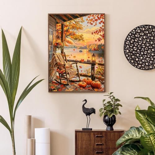 YOLENIX Autumn Twilight Diamond Art Kits for Adult Diamond Painting Kit