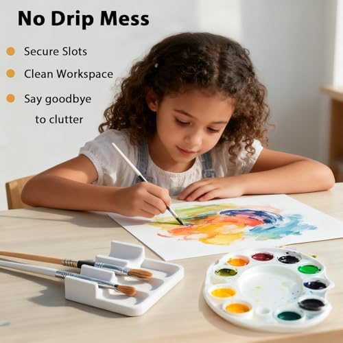 4Pcs Paint Brush Holder, 12 Slots Brush Organizer for Artists