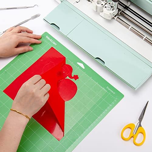 WORKLION Standard Cutting Mat Compatible With Cricut,6 Pack | 12''x12'' Cutting Mat Compatible With Explore One/Air/Air 2/Maker, Adhesive Mat Vinyl Mat, Replacement Accessories