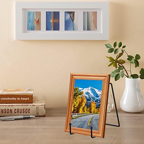 IBosins 5-Pack 6-Inch Plate Holder Display Stands Black Metal Frame Stand