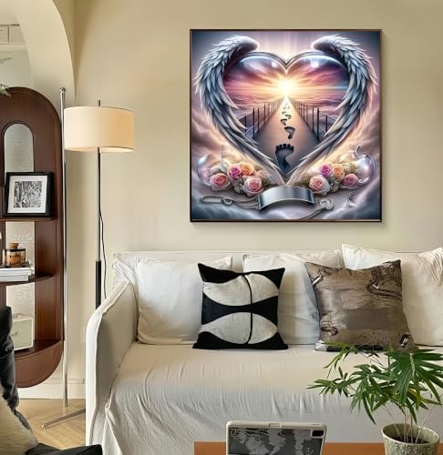 Diamond Painting Kits for Adults,Angel's Loving Wings Diamond Art Kits