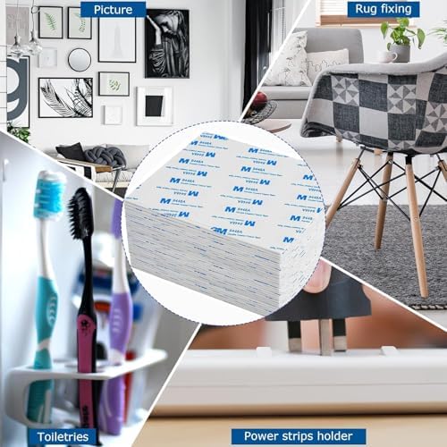600PCS Double Sided Foam Tape, Super-Sticky Double Sided Adhesive Pads